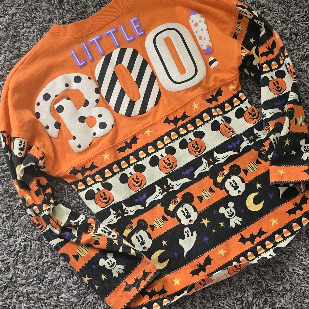 Disney Halloween Mickey Mouse Orange and Black Sweater - Picture 2 of 2